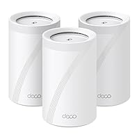 Tri-Band WiFi 7 BE10000 Whole Home Mesh System (Deco BE63) | 6-Stream 10 Gbps | 4 × 2.5G Ports Wired Backhaul, 4× Smart Internal Antennas | VPN, AI-Roaming, MU-MIMO, HomeShield (3-Pack)
