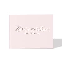 Letters to the Bride Book from Bridesmaids, Personalized Bridal Book, Pastel Pink and Rose Gold, 50 Sheets of Paper, Color Choices Available