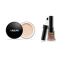 CAILYN Just Mineral Eye Polish Eye Shadow Nude Collection + Cailyn Eye Blam Primer (Dusty Mauve-8)