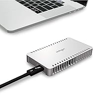 960GB Thunderbolt 3 Certified Aluminum External NVMe M.2 SSD Portable PCIe Solid State Drive with Heatsink Max. Speed up to Read 1600MB/s Write 1100MB/s Model X70 (960GB, Silver)