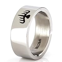 007 Ghost Party Ring Titanium Steel Band Size6-12