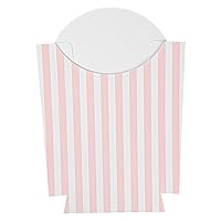 Restaurantware Bio Tek 4.7 x 3.5 x 5.1 Inch French Fry Cup 100 Disposable Snack Cups - Stackable Sustainable Pink And White Paper 4 Ounce Fry Holder For Fries Onion Rings Popcorn or Cookies