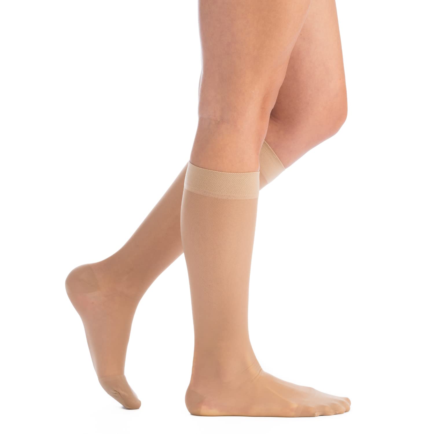 EvoNation Women’s Knee High 8-15 mmHg Sheer Graduated Compression Socks – Mild Pressure Compression Garment