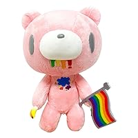 Great Eastern Entertainment Gloomy Bear - Rainbow Gloomy Bear & Rainbow Flag Plush 8