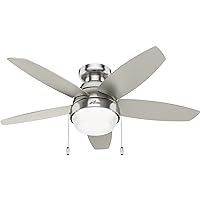 Hunter Fan Company 51223 Lilliana Ceiling Fan, 44, Brushed Nickel