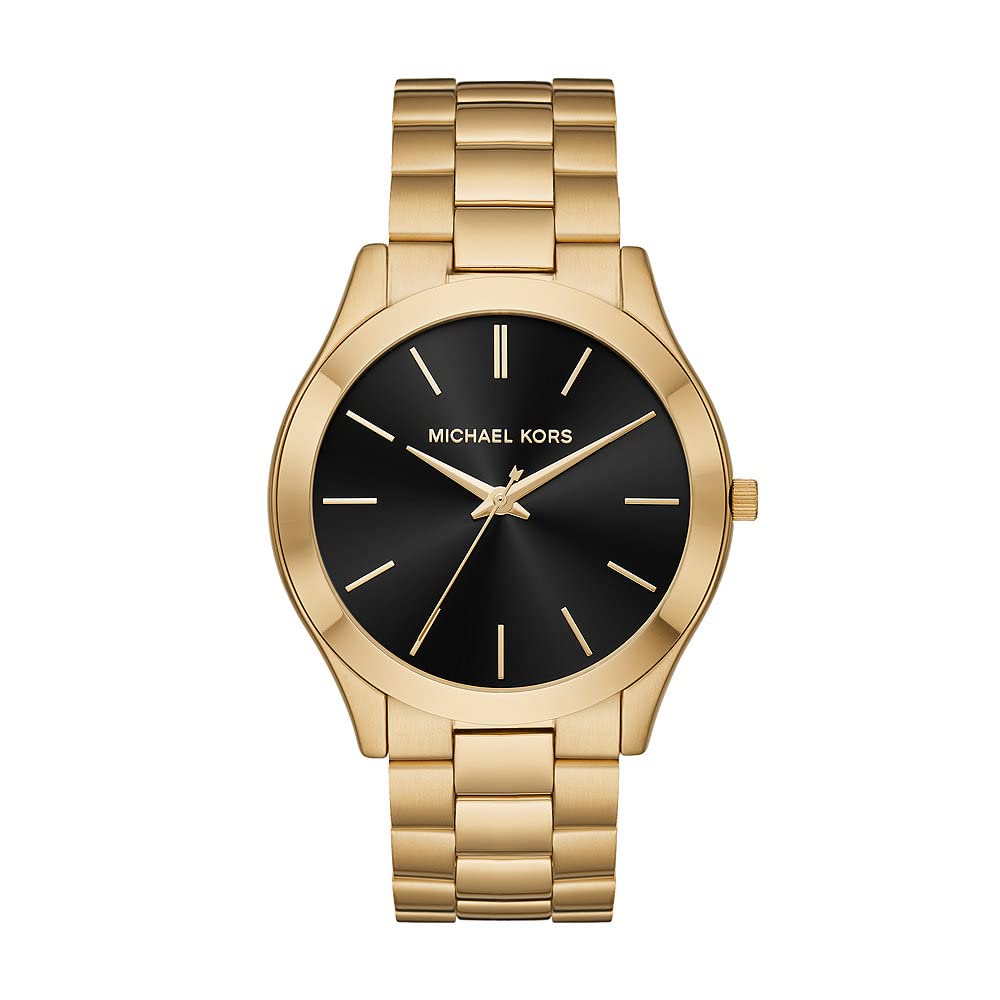 Amazoncom Michael Kors Womens Slim Runway GoldTone Watch MK3493   Clothing Shoes  Jewelry