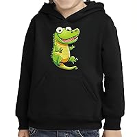 Funny Crocodile Toddler Pullover Hoodie - Print Sponge Fleece Hoodie - Graphic Hoodie for Kids