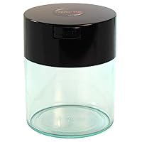 1/2 LB – Patented Airtight Container | Multi-use Vacuum Container Works as Smell Proof Containers for Ground Coffee and Coffee Bean Containers. Black Cap and Clear Body