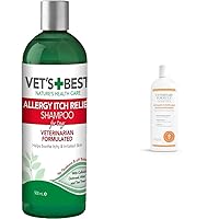 Vet's Best Allergy Itch Relief Dog Shampoo | Cleans and Relieves Discomfort & Veterinary Formula Clinical Care Antiseptic and Antifungal Medicated Shampoo