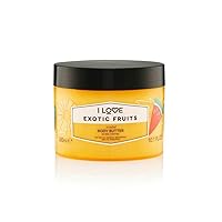 I Love Exotic Fruits Scented Body Butter, Packed With Shea Butter & Coconut Oil to Regenerate & Nourish the Skin, 85% Naturally Derived Ingredients, VeganFriendly 300ml