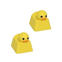 FancyKeycaps Duck 2 Duck Keyboard Keys + 1 Mystery Key Compatible with Switch Cherry MX – Made in France
