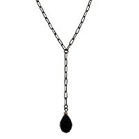 1928 Jewelry Eclipse Black And Gold Chain Briolette Y-Necklace For Women 16