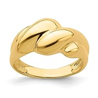 14k Gold Dome Ring High Polish Fashion Size 7 Jewelry for Women