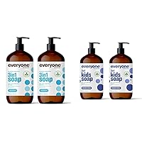 3-in-1 Soap, Body Wash, Bubble Bath, Shampoo, 32 Fl Oz (Pack of 2) & 3-in-1 Kids Soap, Body Wash, Bubble Bath, Shampoo, 32 Ounce (Pack of 2), Lavender Lullaby