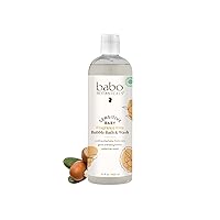 Babo Botanicals Sensitive Baby Fragrance-Free 2-in-1 Bubble Bath & Wash - Shea Butter, Calendula & Oat - Vegan - EWG Verified - For Babies & Kids