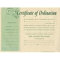 Certificate-Ordination-Minister (Package of 6)