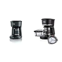 Mr. Coffee 2129512, 5-Cup Mini Brew Switch Coffee Maker, Black & Coffee Maker, Programmable Coffee Machine with Auto Pause and Glass Carafe, 5 Cups, Black