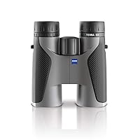 ZEISS Terra ED Binoculars 10x32 Waterproof, and Fast Focusing with Coated Glass for Optimal Clarity in All Weather Conditions for Bird Watching, Hunting, Sightseeing, Grey
