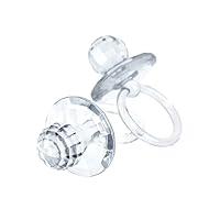 Homeford Large Acrylic Baby Pacifier Favors, 2-1/2-Inch, 12-Count (Clear)