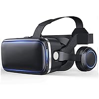 VR Headset, 3D VR Glasses Virtual Reality Headset Helmet Goggles for TV, Movies & Video Games Compatible with iOS, Android and Other Phones Within 4.7-6 inch Portable