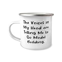 Unique Model Building Gifts, The Voices in My Head are Telling Me to Go Model, Holiday 12oz Camper Mug For Model Building, Jokes, Funny gifts, Construction toys, Engineering toys