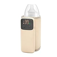 Portable Bottle Warmer for Travel Wireless Portable Baby Milk Warmer On The Go Constant Temperature Rechargeable USB Battery-Powered Baby Milk Heating Bag in Car Heaters Thermostat Bag