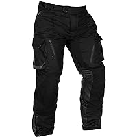 Trek Pants - Waterproof, Breathable Adventure Touring Motorcycle Riding Pants with CE-Approved Armor and Multiple Pockets for All-Weather Protection and Convenience Black