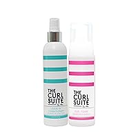 Sulfate-Free Bundle for Curly Hair - Includes Leave-in Conditioner, & Curl Enhancing Foam - Anti-Breakage - Perfect for Styling Hair - Frizz Control & Color Safe Hair Care Bundle