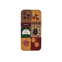 for iPhone 12 13 Pro Max XR XS 11 7 8 Plus SE20 Cute Graffiti Mosaic Cover Fashion Phone Case,01,for iPhone 13Pro