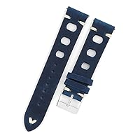 GT Rally Large Holes Racing Leather Watch Band - Quick Release Strap