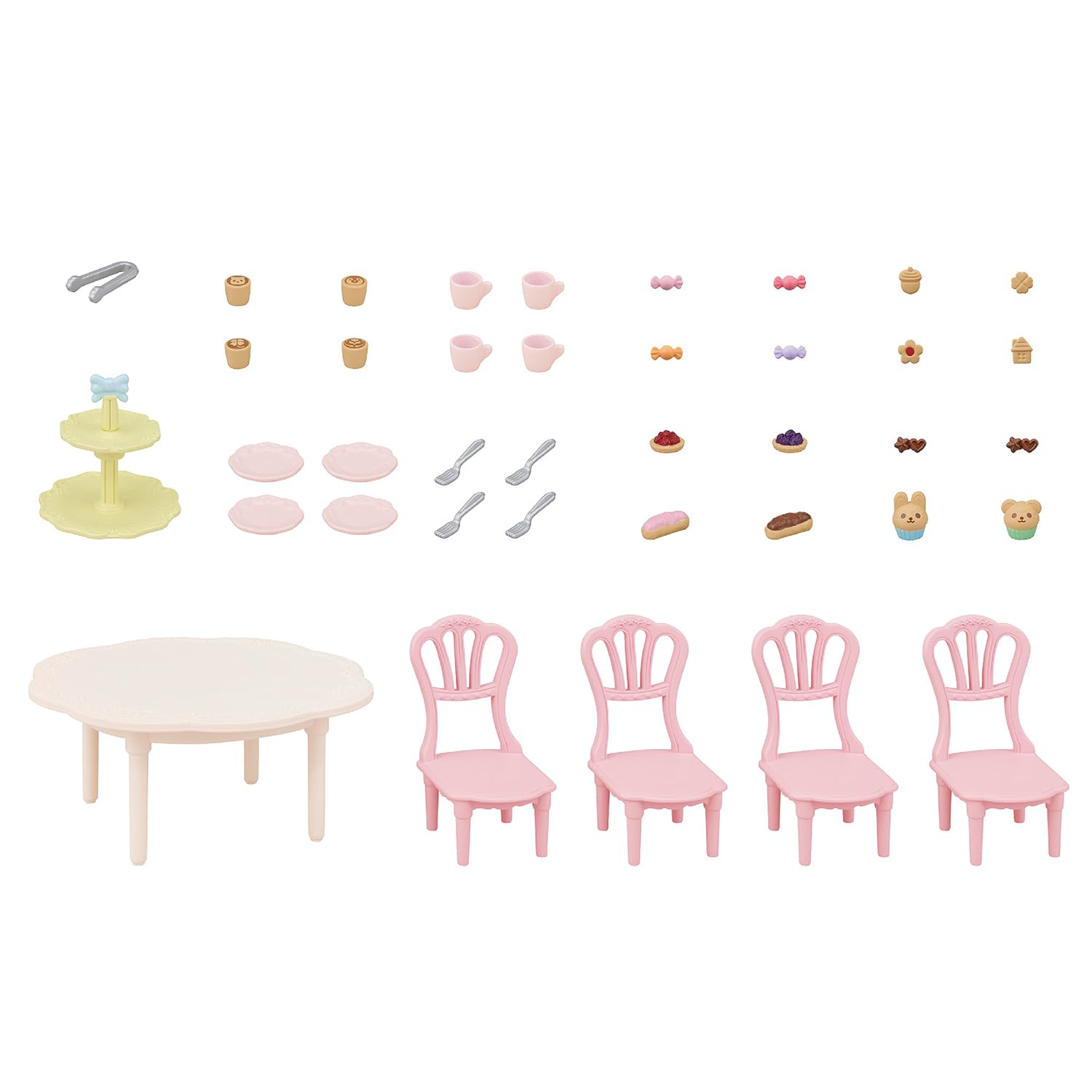 Calico Critters Sweets Party Set - The Perfect Dollhouse Accessories to Host a Tea Party for Your Critters!