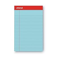 Universal UNV35850 5 in. x 8 in., 50-Sheets, Colored Perforated Writing Pads - Blue (1 Dozen)