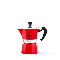 Bialetti - Moka Express: Iconic Stovetop Espresso Maker, Makes Real Italian Coffee, Moka Pot 6 Cups (6 Oz), Aluminium, Red