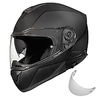 Daytona Helmets Glide Modular Motorcycle Helmet - DOT Approved Flip Up Motorcycle Helmet - Bluetooth Ready Full Face Motorcycle Helmet with Dual Visors for Men, Women & Youth