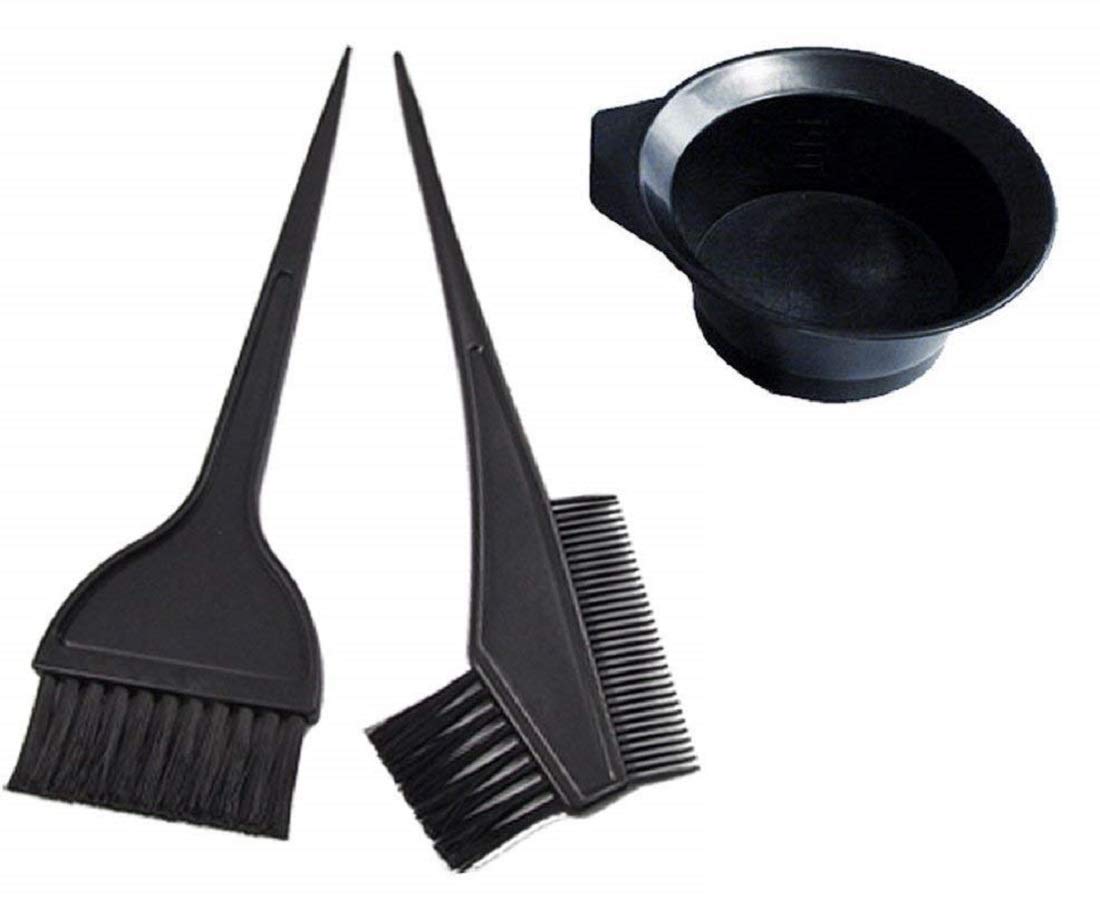 ATB 3 pcs Professional Salon Hair Coloring Dyeing Kit - Mixing Bowl, Angled Comb and Brush