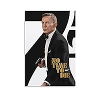 Bond No Time to Die Living Room Dining Room Aisle Frameless Hanging Movie Poster Poster Decorative Painting Canvas Wall Art Living Room Posters Bedroom Painting 16x24inch(40x60cm)