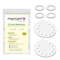 Replacement Parts for Medela Harmony Manual Pump; 4 O-Rings, 2 Membranes by Maymom