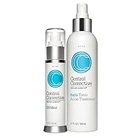 CONTROL CORRECTIVE Exfo Tonic and O2 Med Acne Cream, Reduces Breakouts, Kills Bacteria, Softens Blemishes