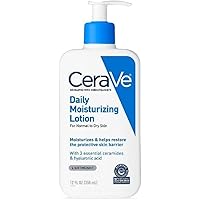 Daily Moisturizing Lotion for Dry Skin | Body Lotion & Face Moisturizer with Hyaluronic Acid and Ceramides | Daily Moisturizer | Fragrance Free | Oil-Free | 12 Ounce
