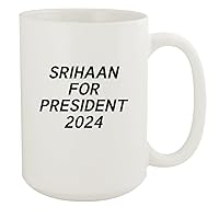 Srihaan For President 2024 - Ceramic 15oz White Mug, White