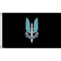 Limited British Army SAS Special Air Service Black Flag 5'x3' (150cm x 90cm) - Woven Polyester