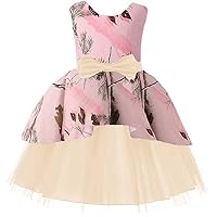 YINGJIABride Pink Camo Junior Bridesmaid Dress Flower Girl Pageant Dresses Tulle 2024