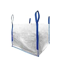 DURASACK Heavy Duty Builder's Bag White Woven Polypropylene Contractor Trash Bags for Demo and Construction, Holds up to 2200 lbs, Open Top, Single Bag