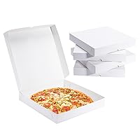 Thin White Pizza Box-12x12x1.9 Inch-10 Pack Paperboard Material Box for Homemade Pizzas and Pies