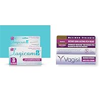 Lagicam Vaginal Yeast Infection 3 Day Miconazole Treatment and Vagisil Maximum Strength Feminine Anti-Itch Cream Bundle