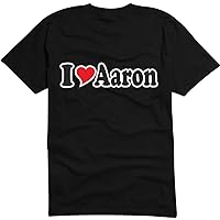 Black Dragon - T-Shirt Man - I Love with Heart - Party Name Carnival - I Love Aaron