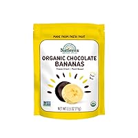 NATIERRA Organic Freeze-Dried Chocolate Bananas | Non-GMO & USDA Organic | 2.5 Ounce (Pack of 1)