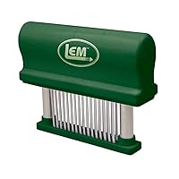 LEM Products Hand Held Tenderizer with 48 Blades, Stainless Steel and Plastic, Green