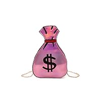 Personalized Money Bag Design Shoulder Bag PU Laser Purse Handbag Unique Money Bag Theme Crossbody Messenger Bag