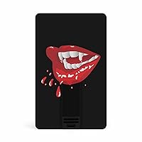 Vampire Lips USB Flash Drive Personalized Credit Bank Card Memory Stick Storage Drive 64G